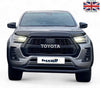 Front Double Spoiler Bull Bar - Black Finish, 76mm - Fits Toyota Hilux 2020 - Onwards - Luxell Europe