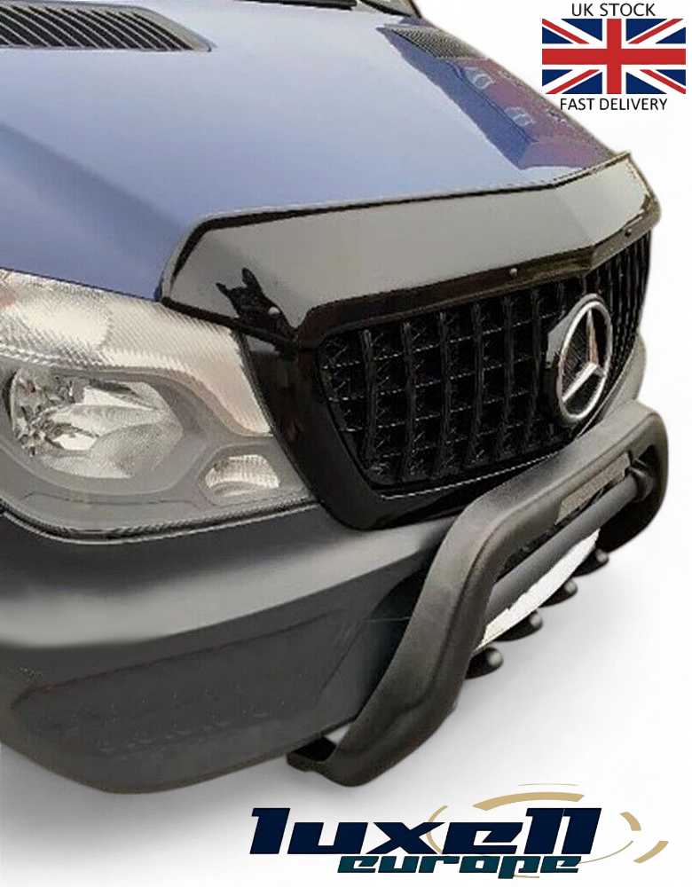 Front Nudge A - Bar Bull Bar - Black Finish | Fits Mercedes Sprinter 2015 - 2024 - Luxell Europe