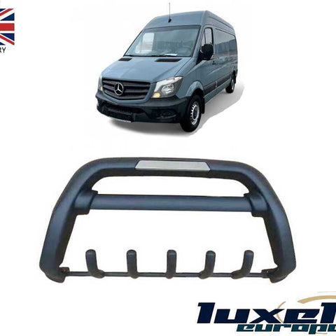 Front Nudge A - Bar Bull Bar - Black Finish | Fits Mercedes Sprinter 2015 - 2024 - Luxell Europe