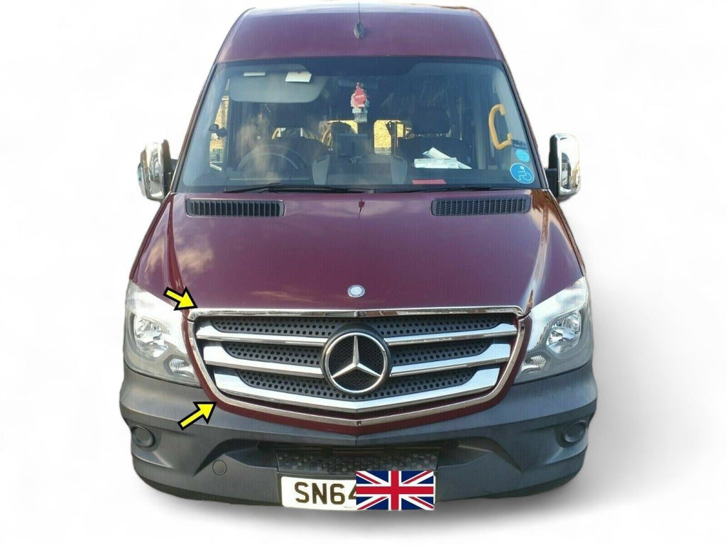 Front Outer Grill Streamer Set - 2 Pcs for Mercedes Sprinter W906 (2013-2017) - Luxell Europe