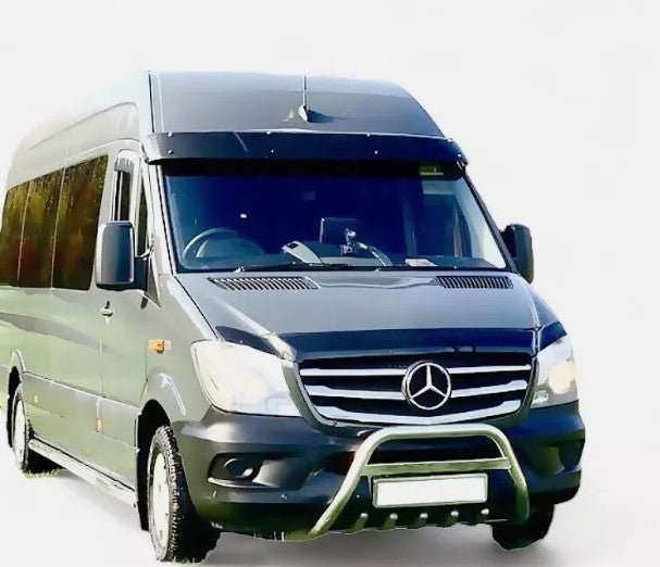 Gloss Black Bonnet Protector Stone Deflector for Mercedes Sprinter 2006 - 2012 - Luxell Europe