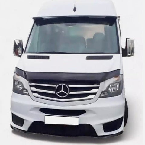 Gloss Black Bonnet Protector Stone Deflector for Mercedes Sprinter 2006 - 2012 - Luxell Europe