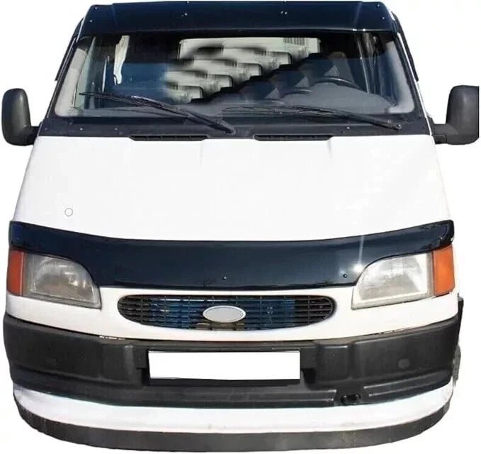 GLOSS BLACK BONNET WIND STONE PROTECTOR FOR FORD TRANSIT MK5 1994 - 2002 - Luxell Europe
