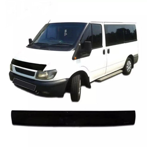 GLOSS BLACK BONNET WIND STONE PROTECTOR FOR FORD TRANSIT MK6 2000 - 2006 - Luxell Europe