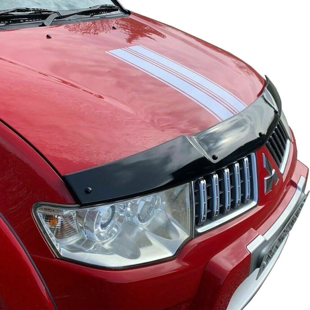 GLOSS BLACK BONNET WIND STONE PROTECTOR FOR MITSUBISHI L200 TRITON 2007 - 2015 - Luxell Europe