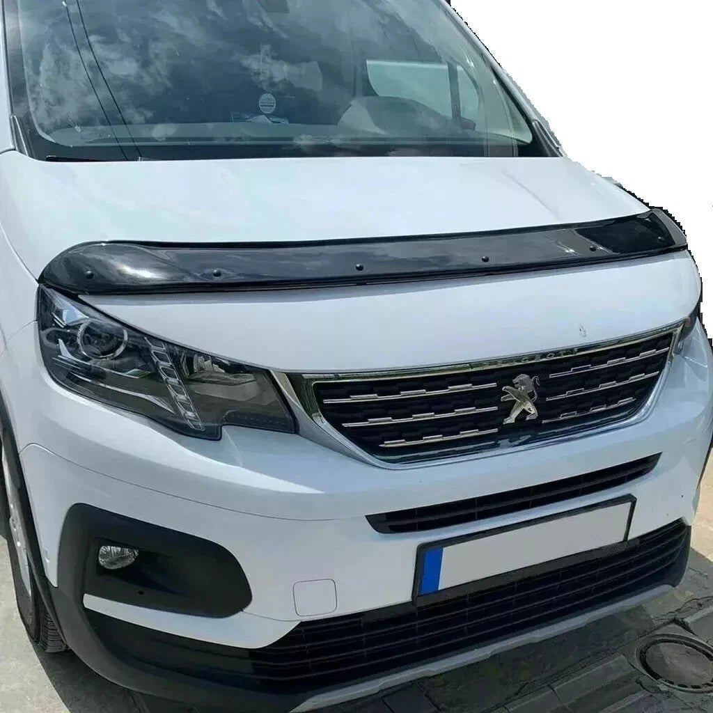 GLOSS BLACK BONNET WIND STONE PROTECTOR FOR PEUGEOT PARTNER/RIFTER 2019 ONWARDS - Luxell Europe