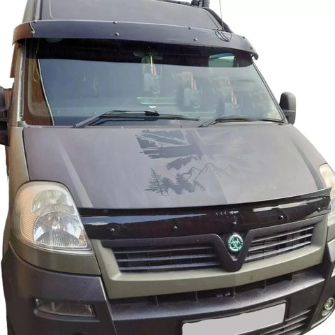 GLOSS BLACK BONNET WIND STONE PROTECTOR FOR RENAULT MASTER 2007 - 2010 - Luxell Europe