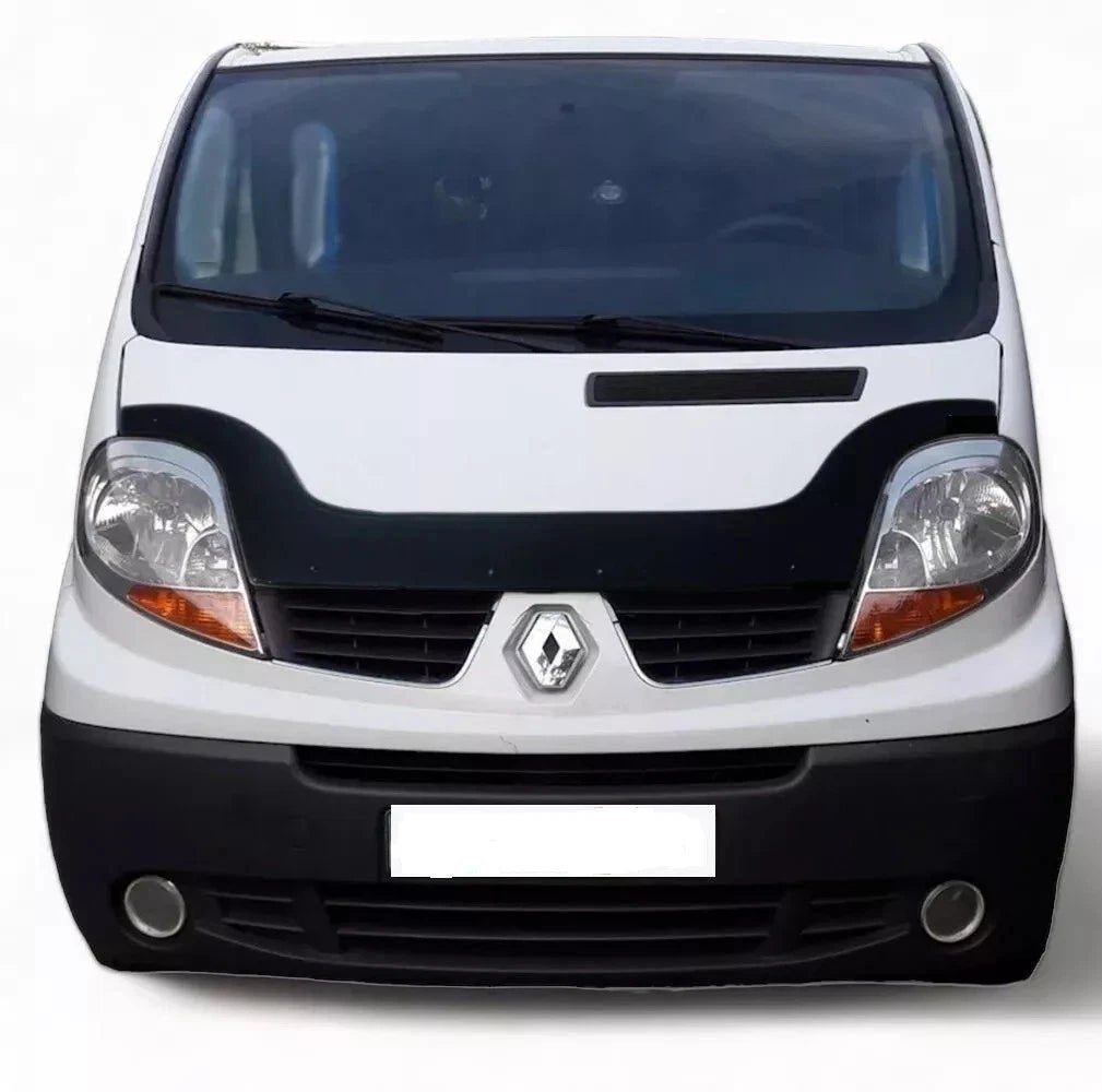 GLOSS BLACK BONNET WIND STONE PROTECTOR FOR VAUXHALL OPEL VIVARO 2001 - 2013 - Luxell Europe