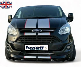 Gloss Black Front Lower Splitter Spoiler Lip fits Ford Transit Custom 2012–2017 | Front Bumper Lip Trim - Luxell Europe