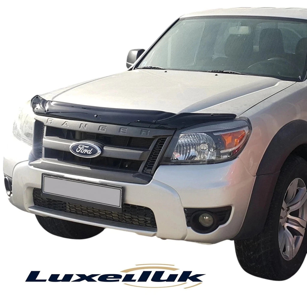 GLOSS BLACK GLOSS BONNET WIND STONE PROTECTOR FOR FORD RANGER 2009 - 2011 - Luxell Europe