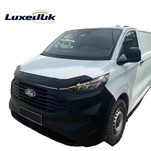 GLOSS BLACK GLOSS BONNET WIND STONE PROTECTOR FOR Ford Transit Tourneo Custom 2023 ONWARDS - Luxell Europe