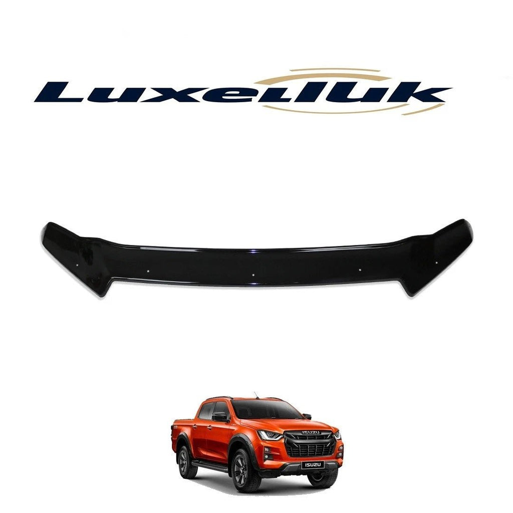 GLOSS BLACK GLOSS BONNET WIND STONE PROTECTOR FOR ISUZI D - MAX 2020 ONWARDS - Luxell Europe