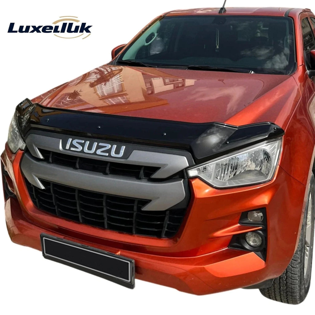 GLOSS BLACK GLOSS BONNET WIND STONE PROTECTOR FOR ISUZI D - MAX 2020 ONWARDS - Luxell Europe