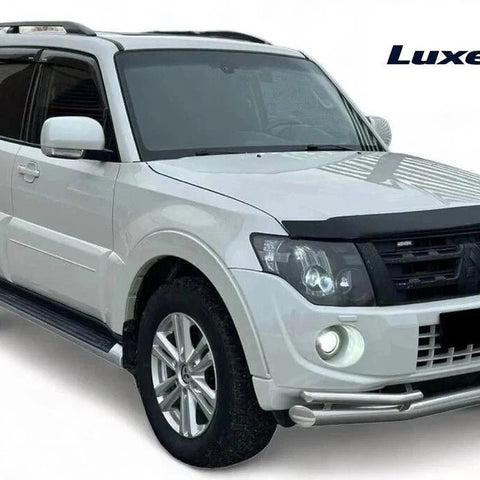 GLOSS BLACK GLOSS BONNET WIND STONE PROTECTOR FOR Mitsubishi Pajero Shogun 2007 - 2019 - Luxell Europe