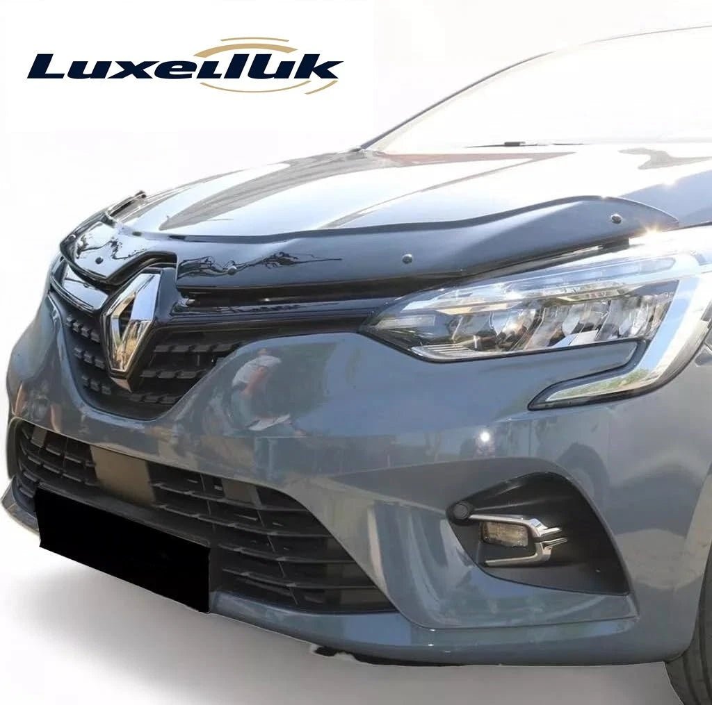 GLOSS BLACK GLOSS BONNET WIND STONE PROTECTOR FOR RENAULT CLIO V MK5 2019 ONWARDS - Luxell Europe