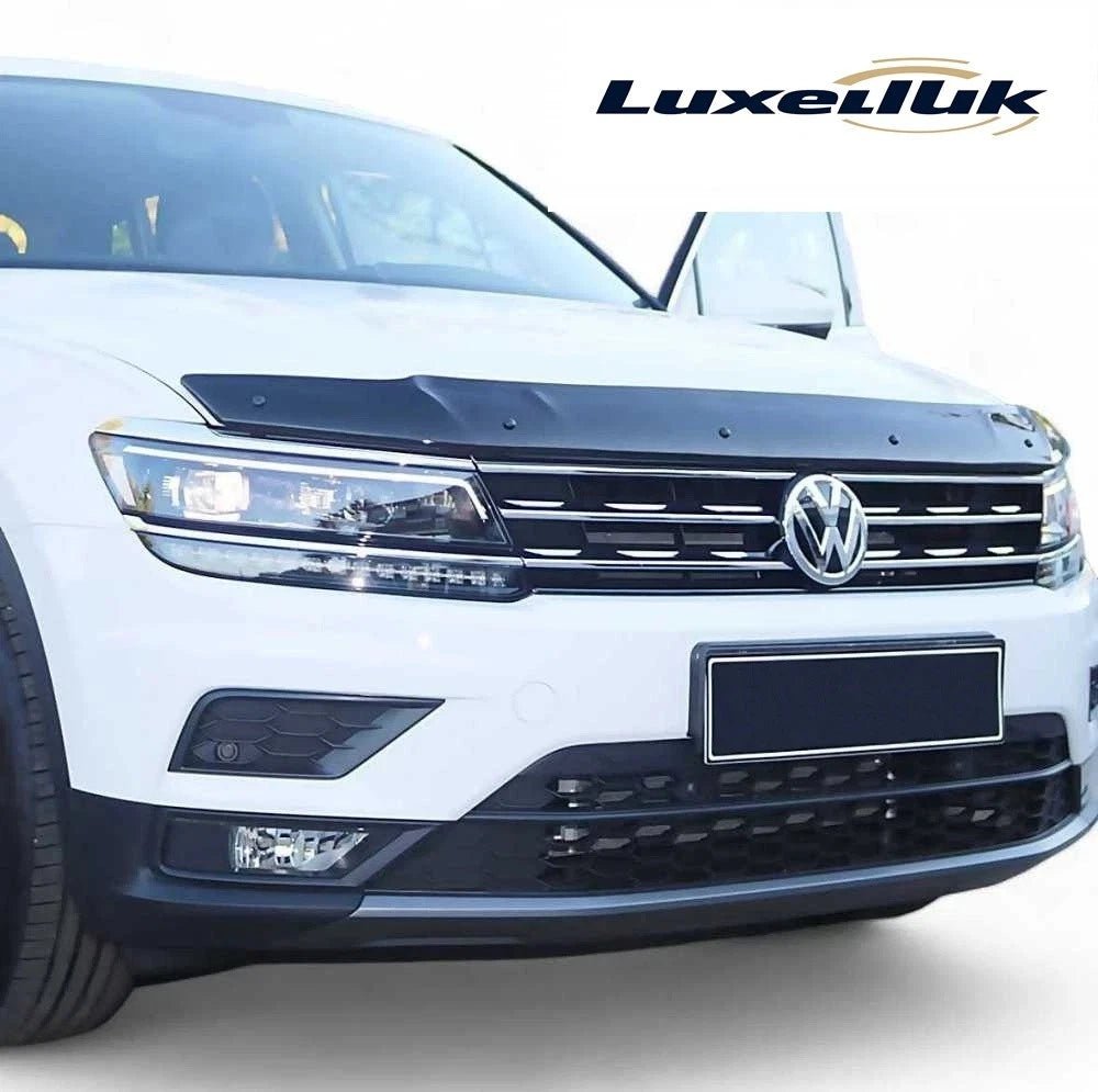 GLOSS BLACK GLOSS BONNET WIND STONE PROTECTOR FOR TIGUAN MK2 (AD1) 2016–2023 - Luxell Europe