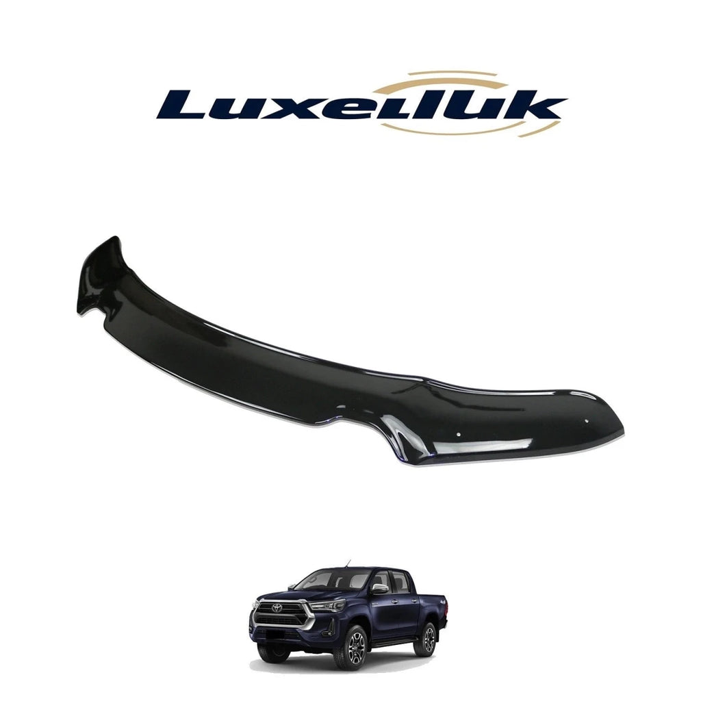 GLOSS BLACK GLOSS BONNET WIND STONE PROTECTOR FOR TOYOTA HILUX 2020 - 2024 - Luxell Europe