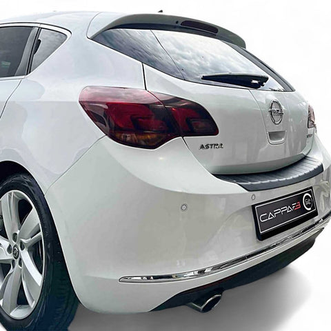 Matte Black Rear Bumper Protector Scratch Guard for Vauxhall Opel Astra J HB 2010-2018 - Luxell Europe