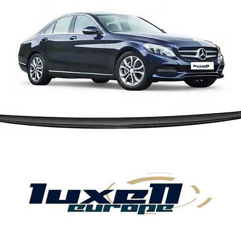 Piano Black Rear Boot Spoiler Lip Addon Fits Mercedes C Class Saloon 2014-2021 - Luxell Europe