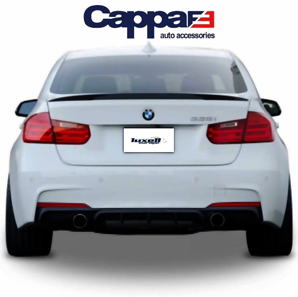 Piano Black Rear Trunk Boot Lip Spoiler Fits BMW 3 Series F30 2012-2018 - Luxell Europe