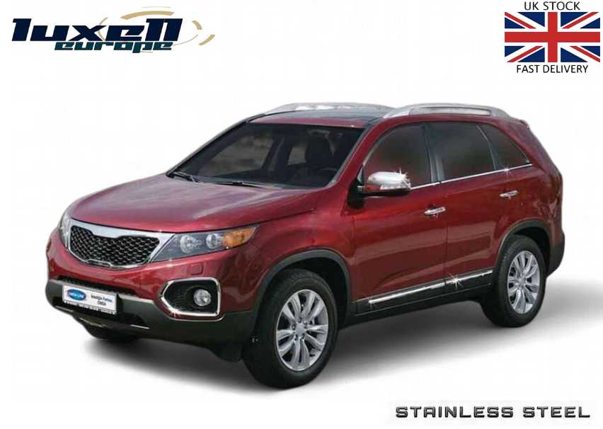 Polished Chrome Side Mirror Covers for Kia Sorento 2010–2013 – Premium Door Accessory - Luxell Europe
