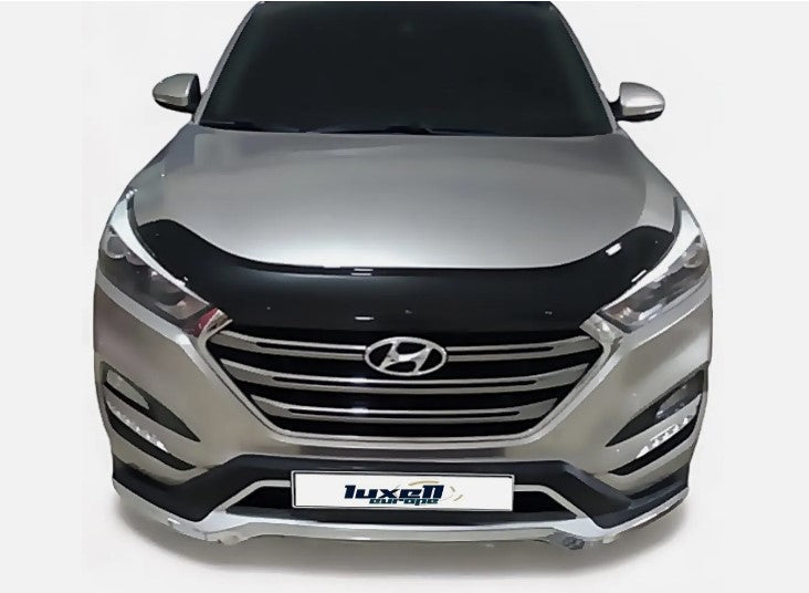 "Premium Black Bonnet Protector Stone Bug Deflector Guard for Hyundai Tucson 2015 - 2020 - Luxell Europe