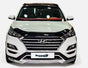 "Premium Black Bonnet Protector Stone Bug Deflector Guard for Hyundai Tucson 2015 - 2020 - Luxell Europe