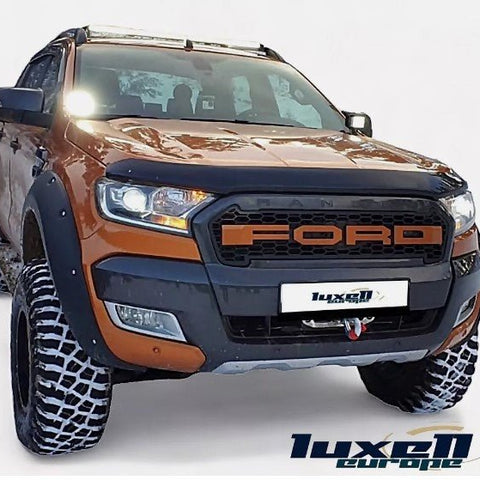 Premium Black Bonnet Protector Wind Bug Stone Deflector Guard for Ranger 2015 - 2019 - Luxell Europe