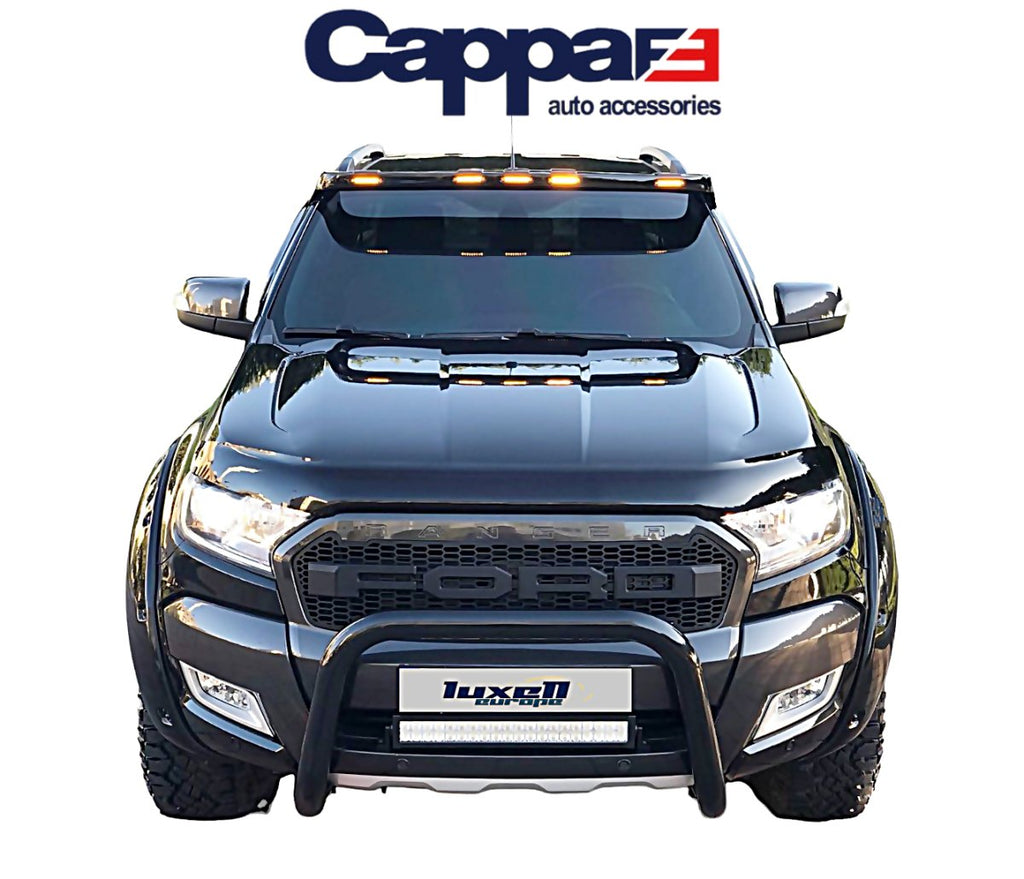 Premium Black Bonnet Protector Wind Bug Stone Deflector Guard for Ranger 2015-2019 - Luxell Europe