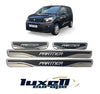 Premium Chrome and Carbon Fiber Door Sill Scratch Guards for Peugeot Partner - 4-Piece Set - Luxell Europe