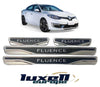 Premium Chrome and Carbon Fiber Door Sill Scratch Guards for RENAULT FLUENCE (2009-2017) - Set of 4 - Luxell Europe