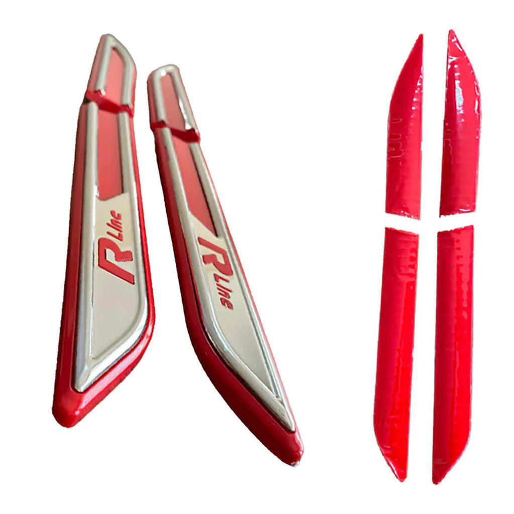 Red Fender Trim for Volkswagen Passat 2015-2024 2-Piece ABS Plastic + Stainless Steel (B8-B8.5-SD-SW) - Luxell Europe