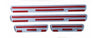 Universal Fit Chrome and Carbon Fiber Door Sill Scratch Guards with "SPORT" logo