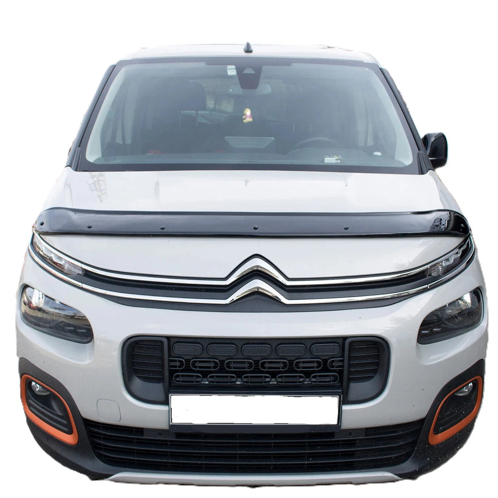 GLOSS BLACK BONNET WIND STONE PROTECTOR FOR CITROEN BERLINGO 2018 ONWARDS