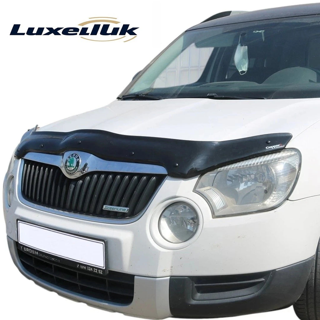 GLOSS BLACK GLOSS BONNET WIND STONE PROTECTOR FOR SKODA YETI 2009-2013