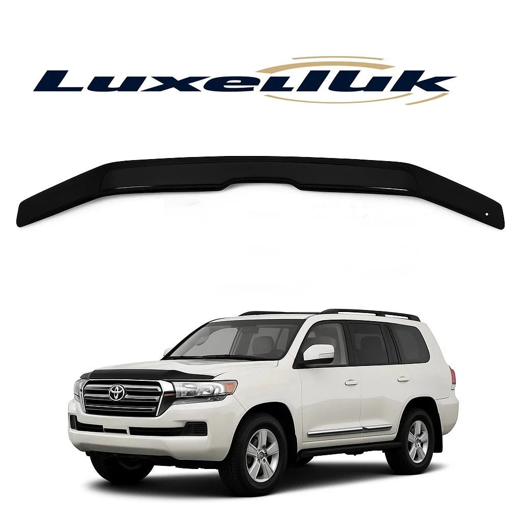 GLOSS BLACK GLOSS BONNET WIND STONE PROTECTOR FOR TOYOTA LAND CRUISER 2015-2019
