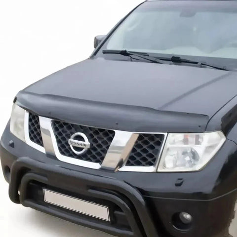 GLOSS BLACK BONNET WIND STONE PROTECTOR FOR NISSAN NAVARA D40 2005-2010