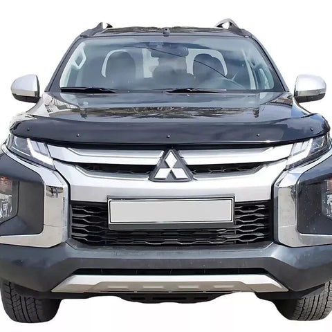 GLOSS BLACK BONNET WIND STONE PROTECTOR FOR MITSUBISHI L200 TRITON 2019-2023