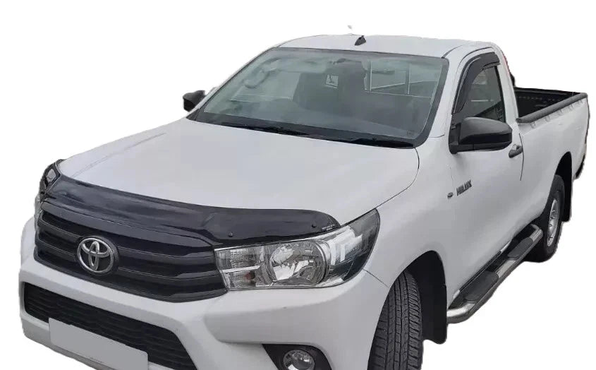 GLOSS BLACK GLOSS BONNET WIND STONE PROTECTOR FOR TOYOTA HILUX 2015-2019