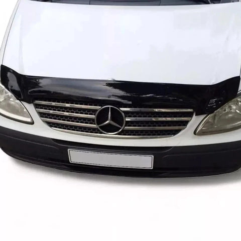 GLOSS BLACK BONNET WIND STONE PROTECTOR FOR MERCEDES VITO W639 2003-2013