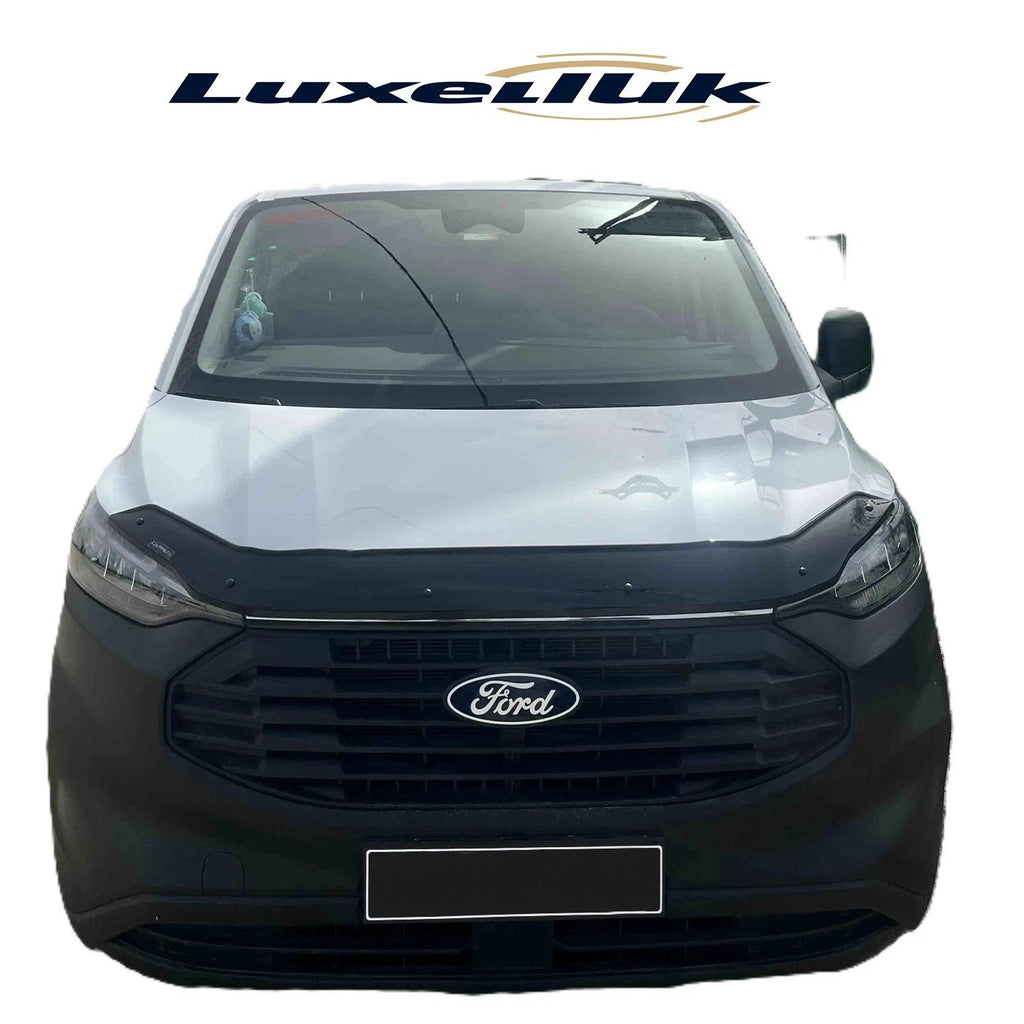GLOSS BLACK GLOSS BONNET WIND STONE PROTECTOR FOR Ford Transit Tourneo Custom 2023 ONWARDS