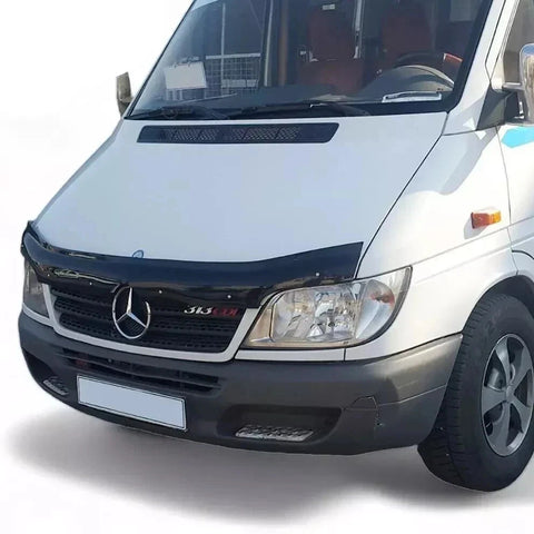 GLOSS BLACK BONNET WIND STONE PROTECTOR FOR MERCEDES SPRINTER W901 W903 1998-2006