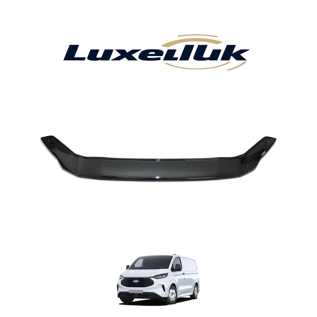 GLOSS BLACK GLOSS BONNET WIND STONE PROTECTOR FOR Ford Transit Tourneo Custom 2023 ONWARDS