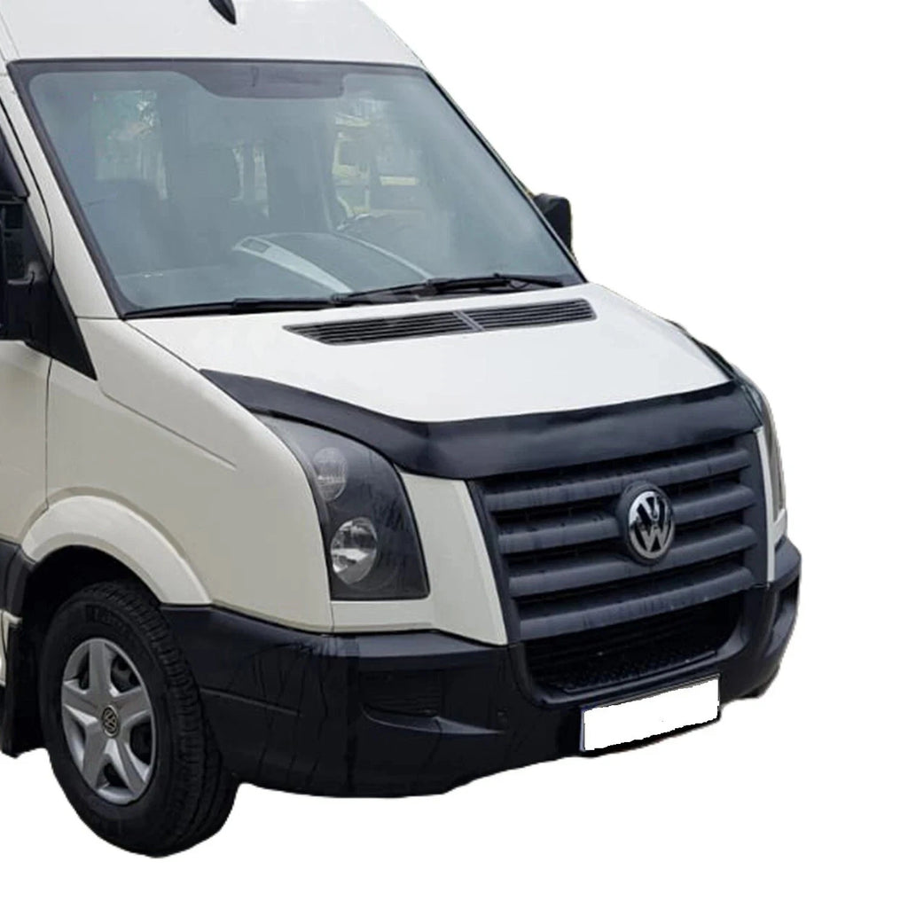 GLOSS BLACK GLOSS BONNET WIND STONE PROTECTOR FOR CRAFTER 2006-2017