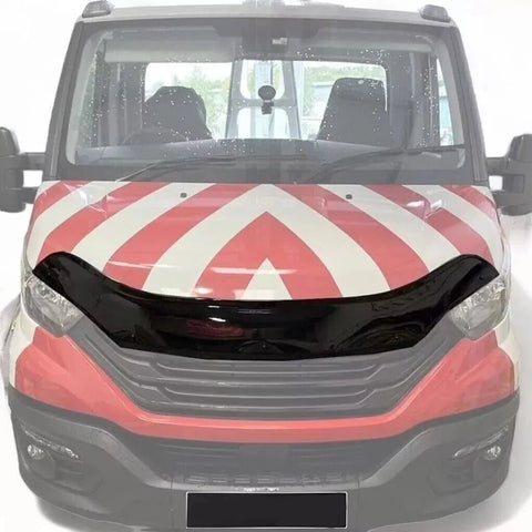 GLOSS BLACK BONNET WIND STONE PROTECTOR FOR IVECO DAILY 2014-2018