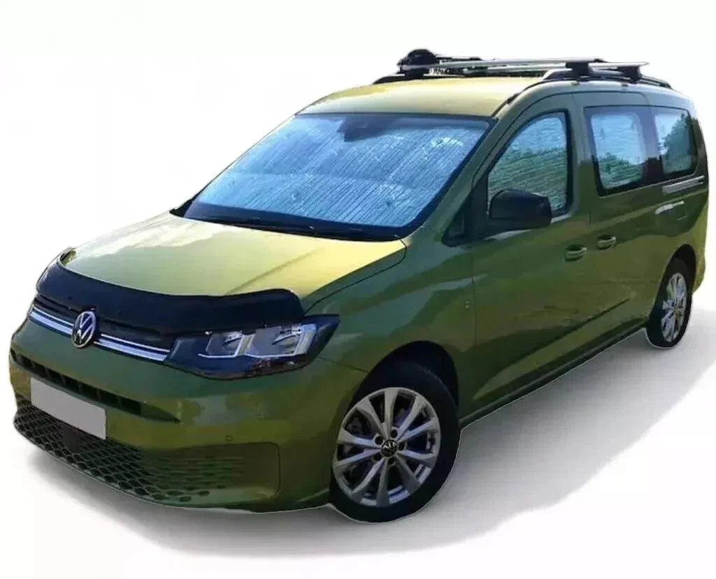 GLOSS BLACK GLOSS BONNET WIND STONE PROTECTOR FOR CADDY MK5 V 2020 ONWARDS