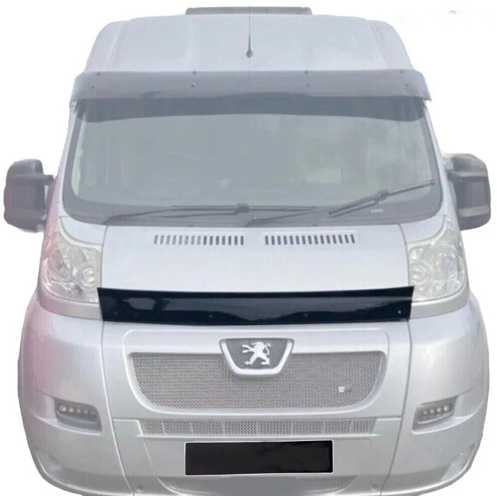 GLOSS BLACK BONNET WIND STONE PROTECTOR FOR FIAT DUCATO/PEUGEOT BOXER/ CITROEN RELAY 2006-2014