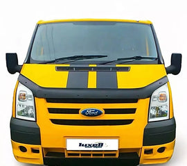 GLOSS BLACK BONNET WIND STONE PROTECTOR FOR FORD TRANSIT MK7 2006-2013