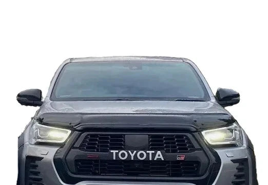 GLOSS BLACK GLOSS BONNET WIND STONE PROTECTOR FOR TOYOTA HILUX 2015-2019