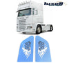 Scania 4/5/6 Series V8 Chrome Emblem Side Wing Stainless Steel Plate for P/G/R Models - Luxell Europe